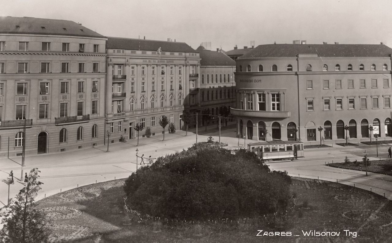 Wilsonov trg (današnji Rooseveltov trg) oko 1935. godine